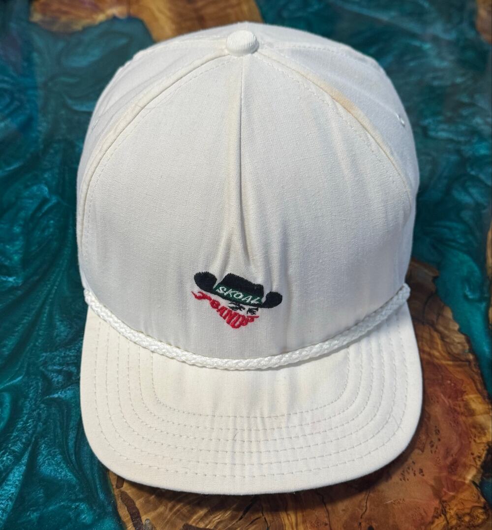 Vintage Skoal Bandit Cap White Snapback Trucker Rope Hat Tobacco Made USA